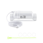 Salt Water Chlorinator System Pool Cell Compatible with Hayward W3T Cell 3 for Inground Swimming Pools up to 15000 Gallons with 15 ft Power Line White